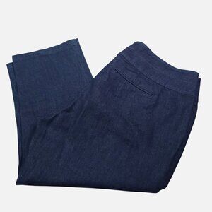Westport W62 Womens Signature Fit Capri Jeans 16 Dark Wash High Rise Stretch